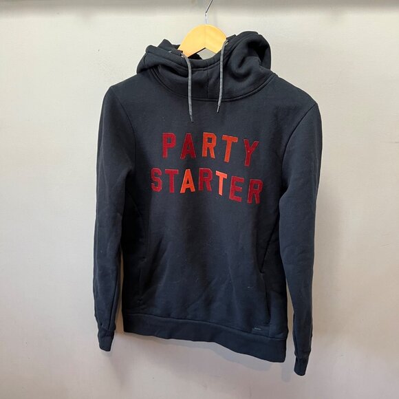 Scotch & Soda Black Hoodie With "Party Starter" Red‎ Print Small - Picture 1 of 5